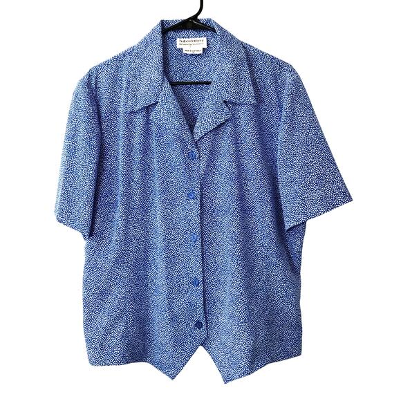 Haberdashery Tops - Haberdashery by Leslie Fay Sportswear button collar shirt vintage